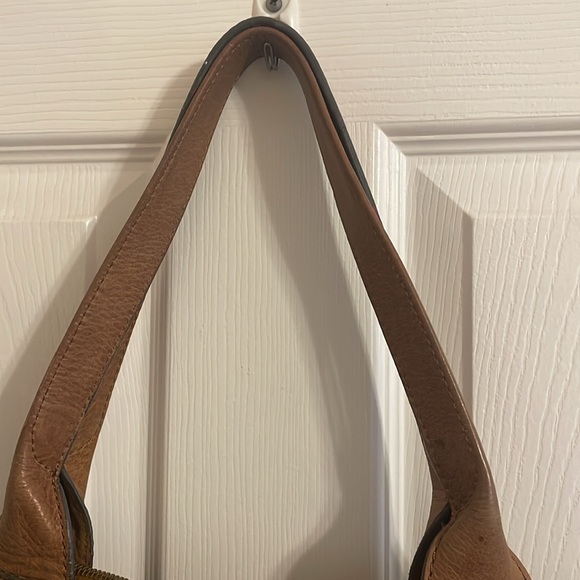 EUC Vintage Lucky Brand Large Y2K Tan Leather Double Strap Tote Shoulder Bag - Picture 8 of 16